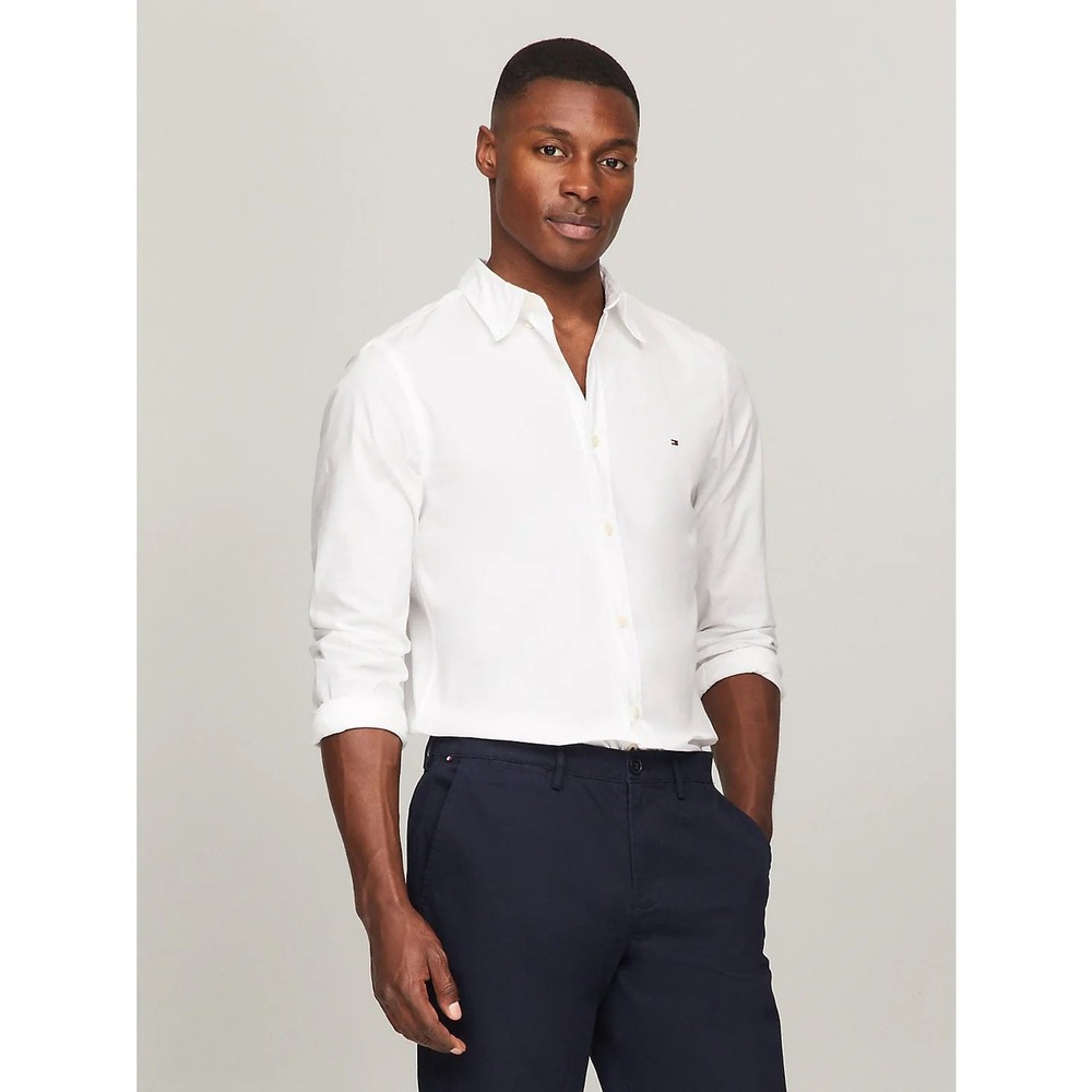 Tommy Hilfiger Mens TH Flex Slim Fit Button Down Shirt White XL NWT - Picture 1 of 8